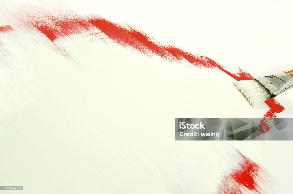 Tinta vermelha e escova de fundo - Royalty-free Arte Foto de stock