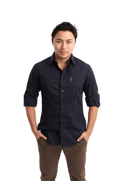 istock Young confident man in a blue shirt 162705474