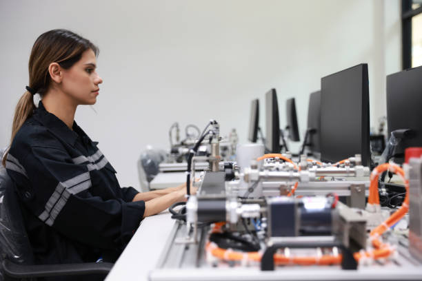 istock Female Industrial engineer or mechanical engineer concentrate design AI smart automation 1627061778