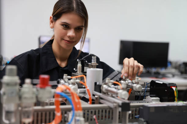 istock Female Industrial engineer or mechanical engineer concentrate design AI smart automation 1627063884
