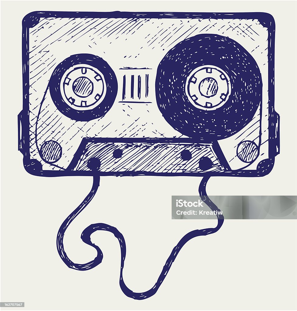 Fita Cassete de áudio - Royalty-free Cassete de áudio arte vetorial