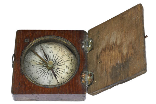 istock ancient portable compass in wooden case 1627099116