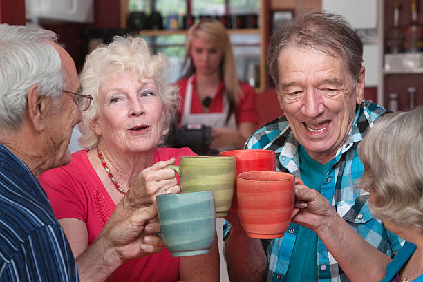 istock Group of Four Seniors Celebrating 162711432