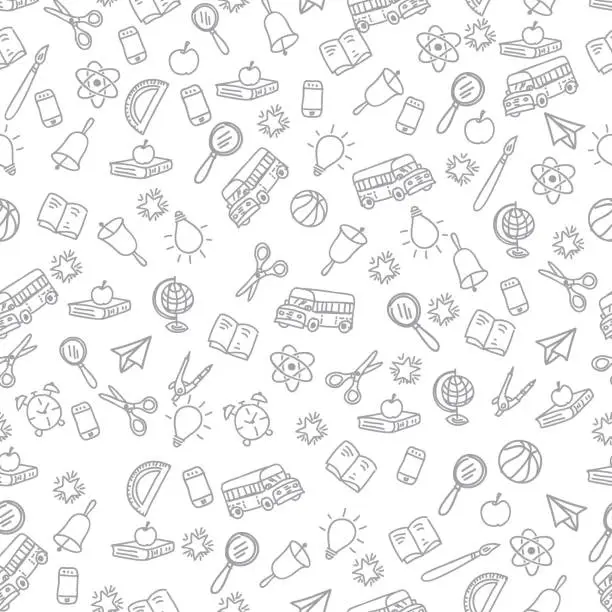 Vector illustration of Back To School Seamless Pattern