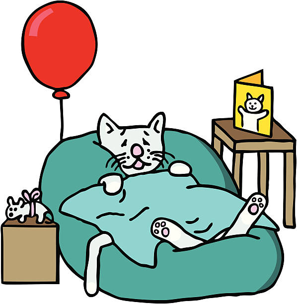 Sick Cat Stock Illustration - Download Image Now - Get Well Card, Cartoon, Domestic Cat - iStock Sick Cat Stock Illustration - Download Image Now - Get Well Card, Cartoon, Domestic Cat - iStock