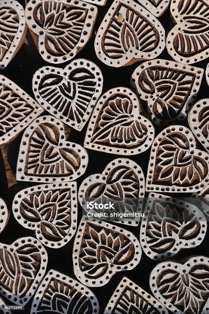 Traditionelle indische wooden stamp - Lizenzfrei Asien Stock-Foto