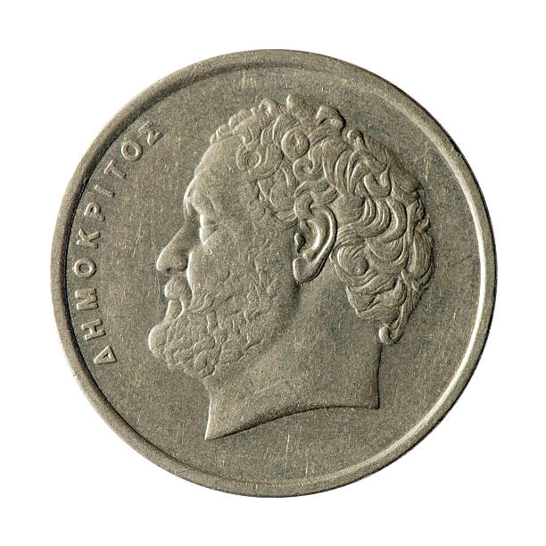 istock Coin macro isolated on white: 10 Greek Drachma 162713161