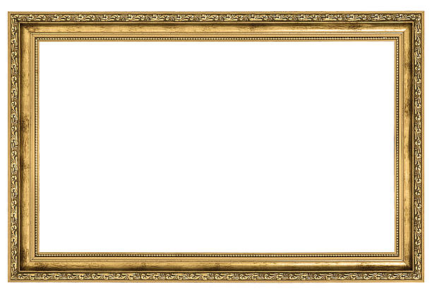 large golden frame  clipping path photos stock pictures, royalty-free photos & images