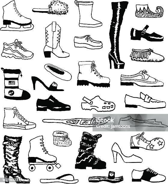 Shoe Doodles Stock Illustration - Download Image Now - Shoe, Doodle, Moccasin