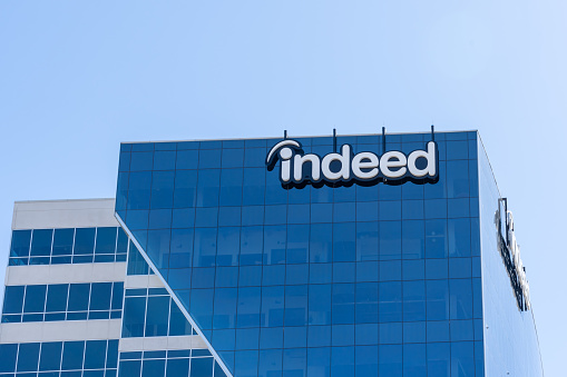 Austin,  Texas,  USA - March 18, 2022: Indeed headquarters in Austin,  Texas,  USA. Indeed is an American worldwide employment website for job listings.