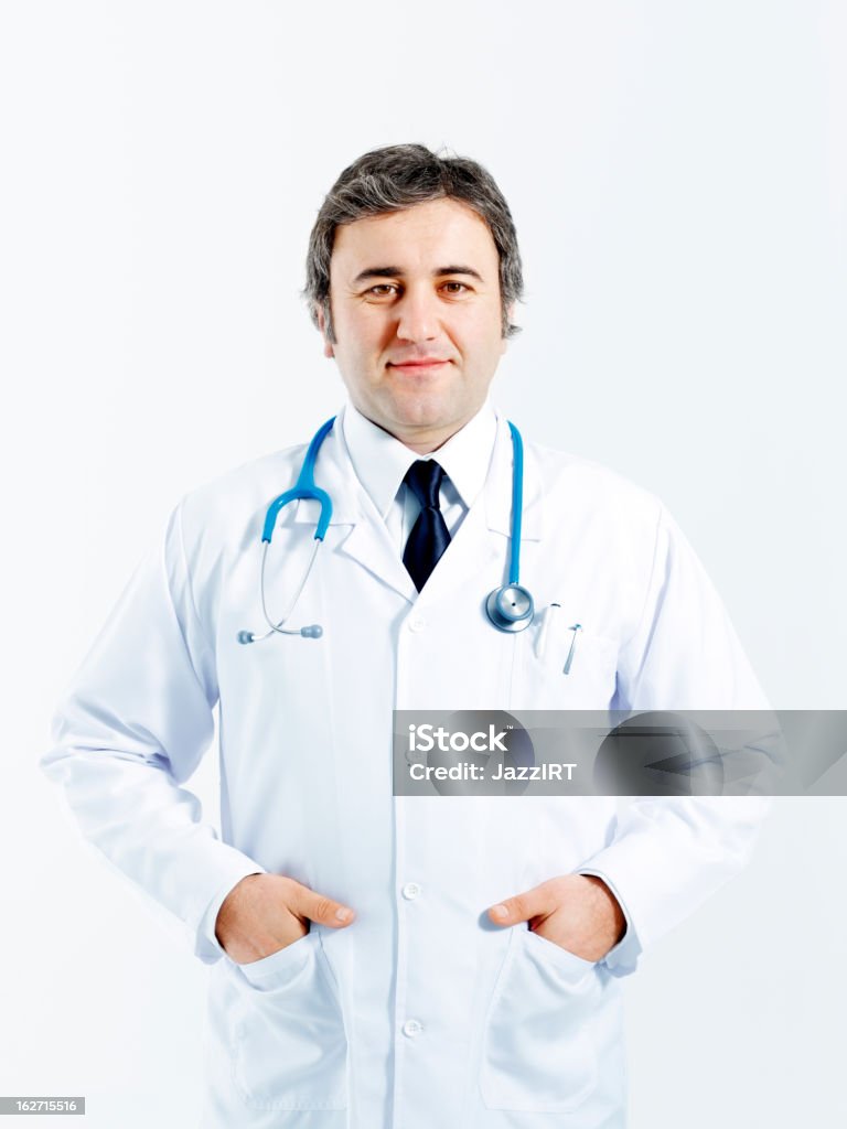 Sorrindo médico com Estetoscópio - Foto de stock de Adulto royalty-free