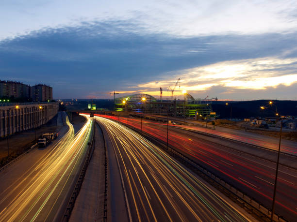 istock Long exposure photo of traffic on 162715683