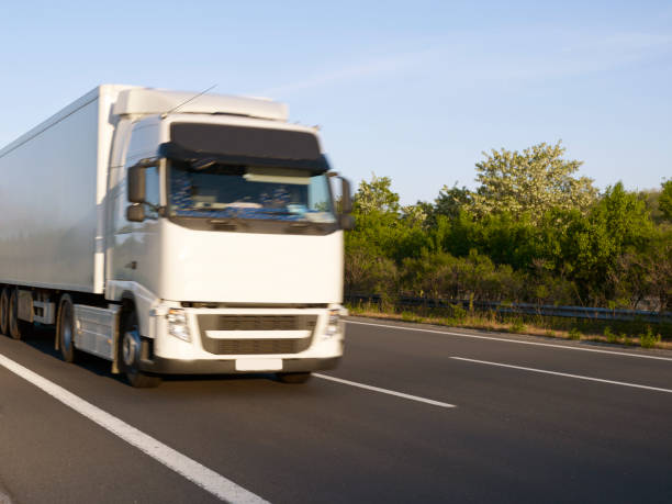istock Motion blurred truck on highway. Transportation industry metaphor 162716088