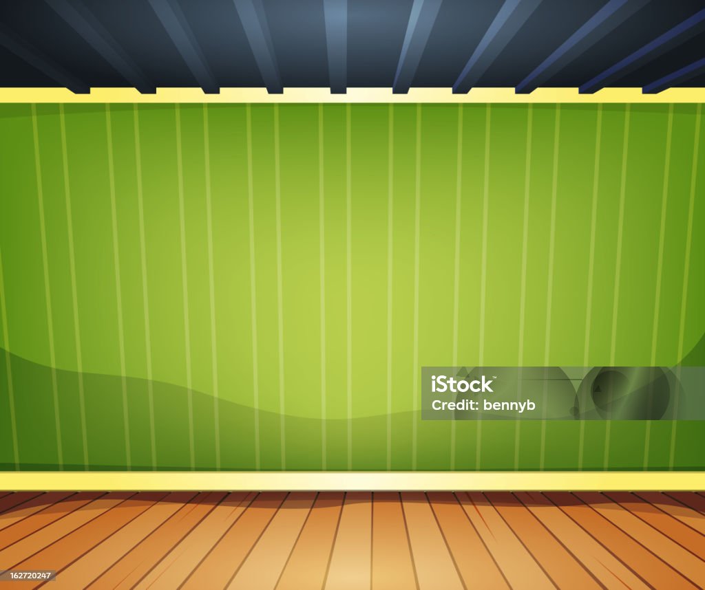 Empty Room With Striped Wallpaper Stock Illustration - Download Image Now -  Baseboard, Cartoon, Domestic Room - iStock