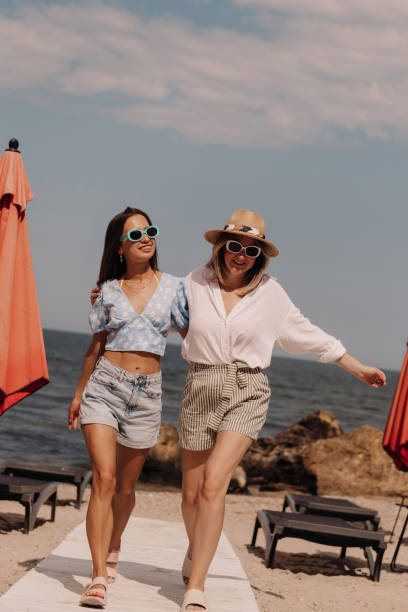 Summer tourism at Portinho da Arrábida beach in Setúbal, Portugal