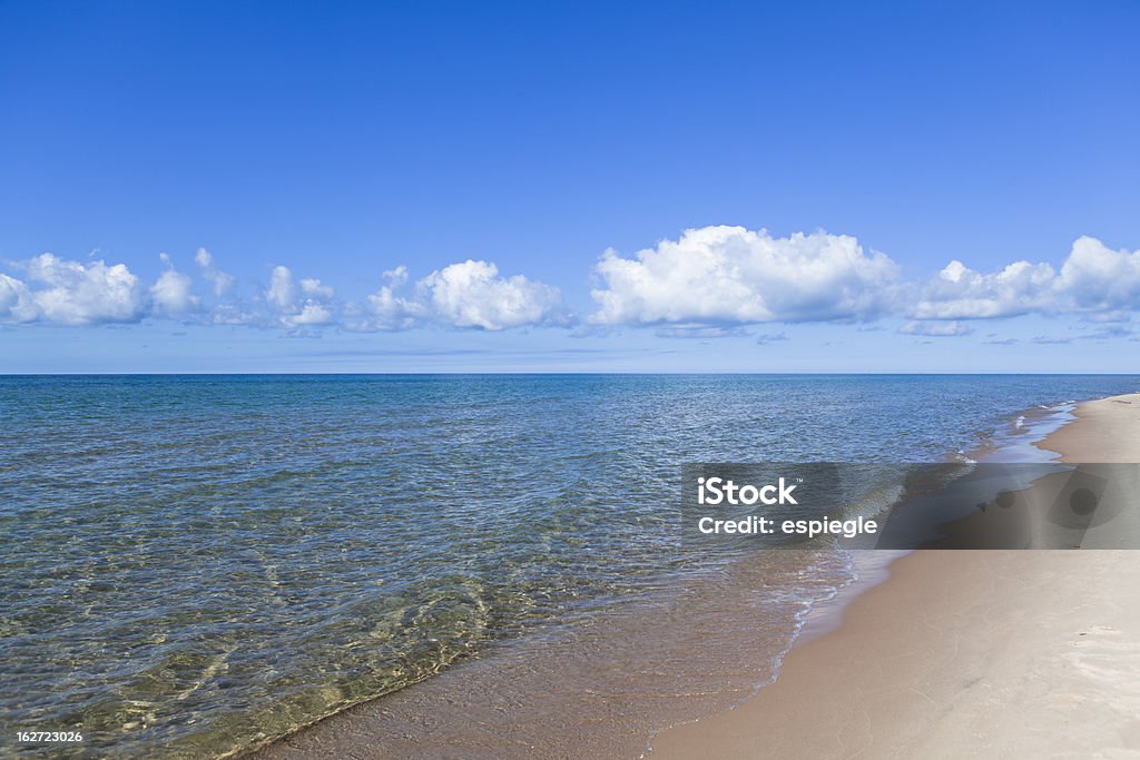 Michigan Lake beach Beach in Ludington, Michigan Beach Stock Photo