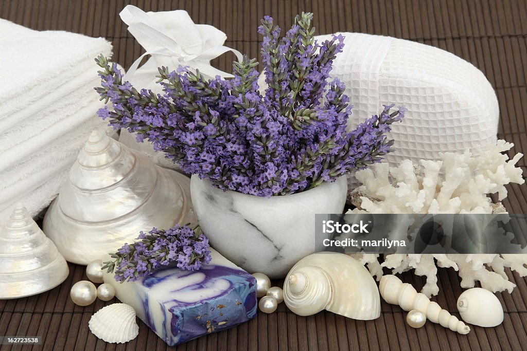 Flores de Spa Lavanda - Royalty-free Concha - Parte do corpo animal Foto de stock