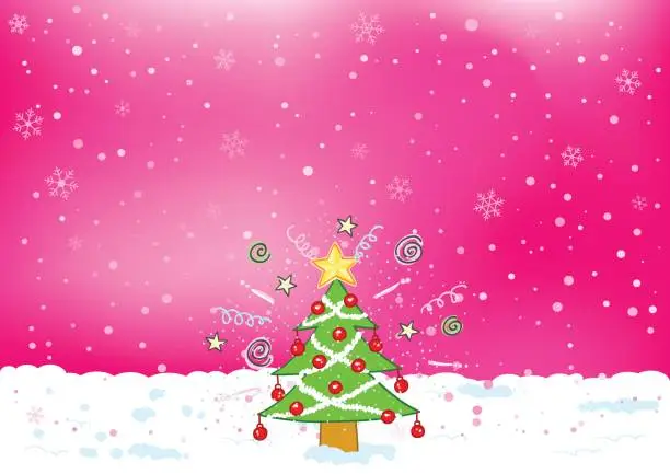 Vector illustration of vector illustration of a christmas tree