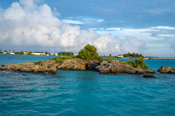 Small tropical island stock photo