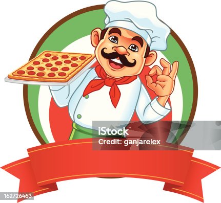istock Chef And Square Pizza Banner 162726463