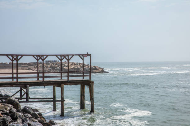 A small pier in Swakopmund, Namibia.  Horizontal.