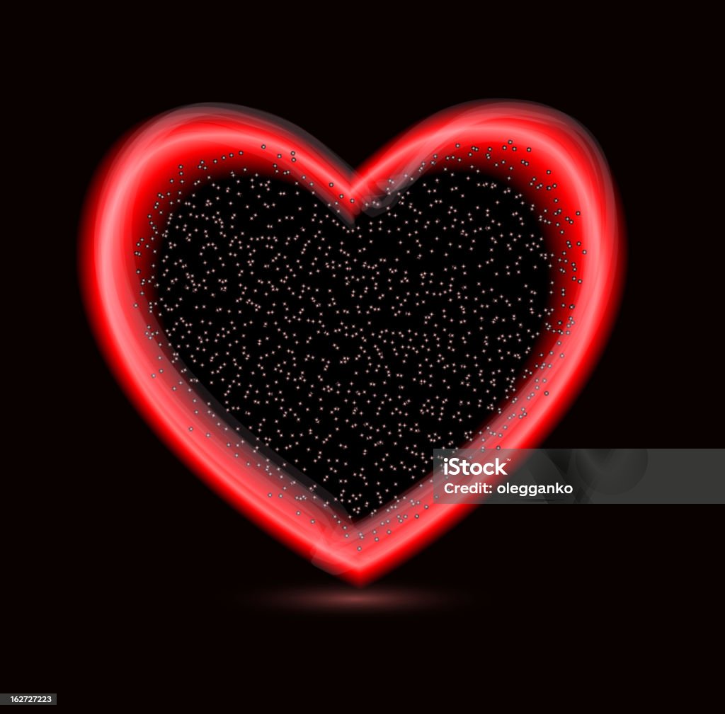 Feliz día de San Valentín tarjeta con corazón. Ilustración vectorial - arte vectorial de Abstracto libre de derechos