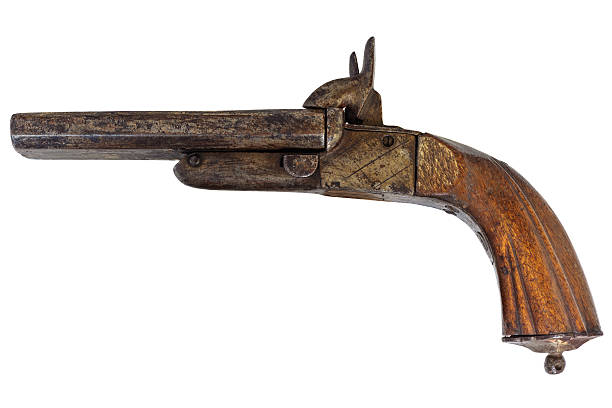 istock Nineteenth century handgun isolated on white 162729429