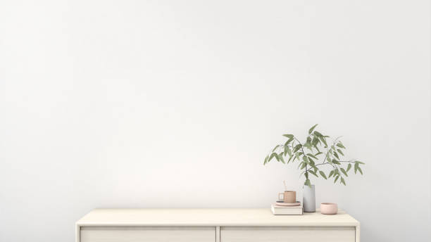 istock Empty in Interior living room design, modern minimalist style, table. 3D render 1627296273