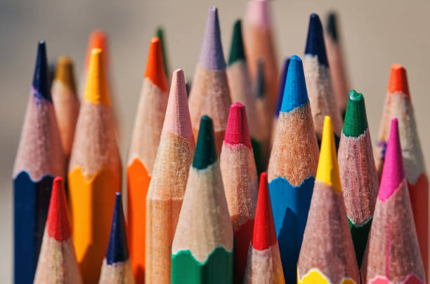 Background of the color pencil stock photo