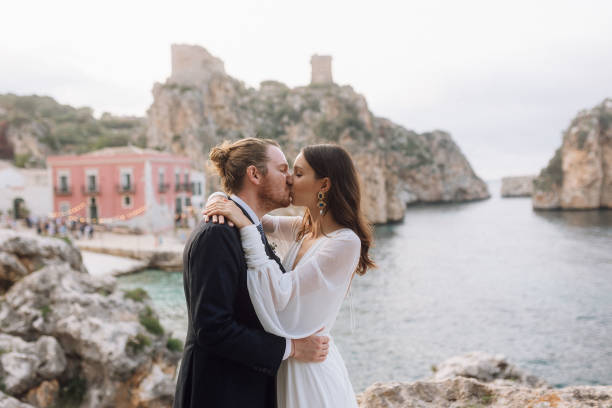 istock Bride and groom at wedding ceremony outdoors 1627331722