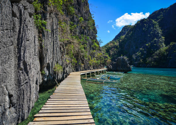 フィリピン・コロン諸島の海景 - palawan ストックフォトと画像