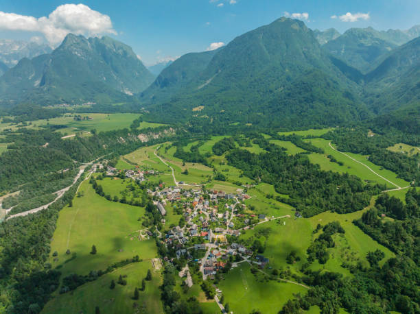 Free Stock Photo of Aerial View of a Village in the Mountains ...