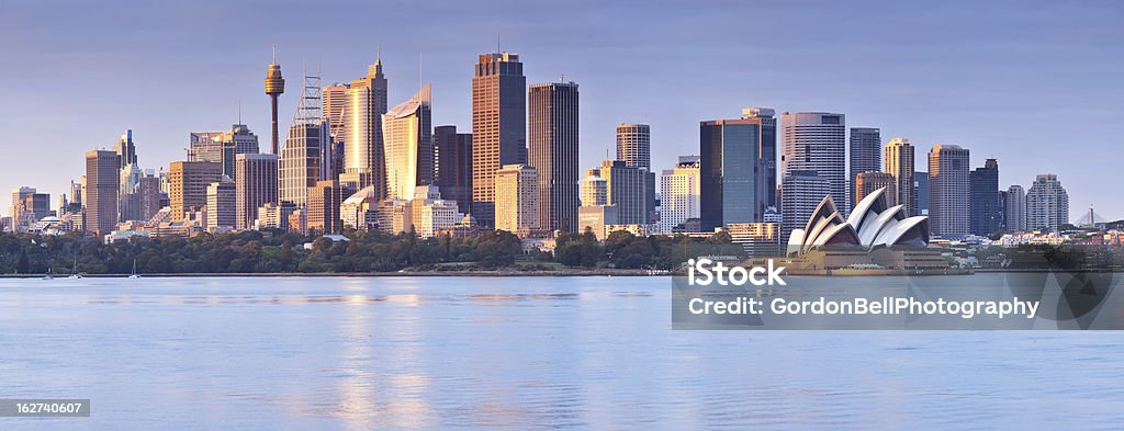 Гавань Сиднея Panorama - Стоковые фото Линия горизонта роялти-фри