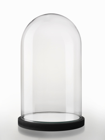 Bell-jar on white background with clipping path