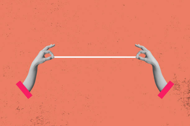 istock Two hands connection with line. Concept of human relation, community, togetherness, symbolism, culture and history 1627426994