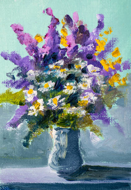 istock Flowers Bouquet in a Vase Oil Painting 1627434640