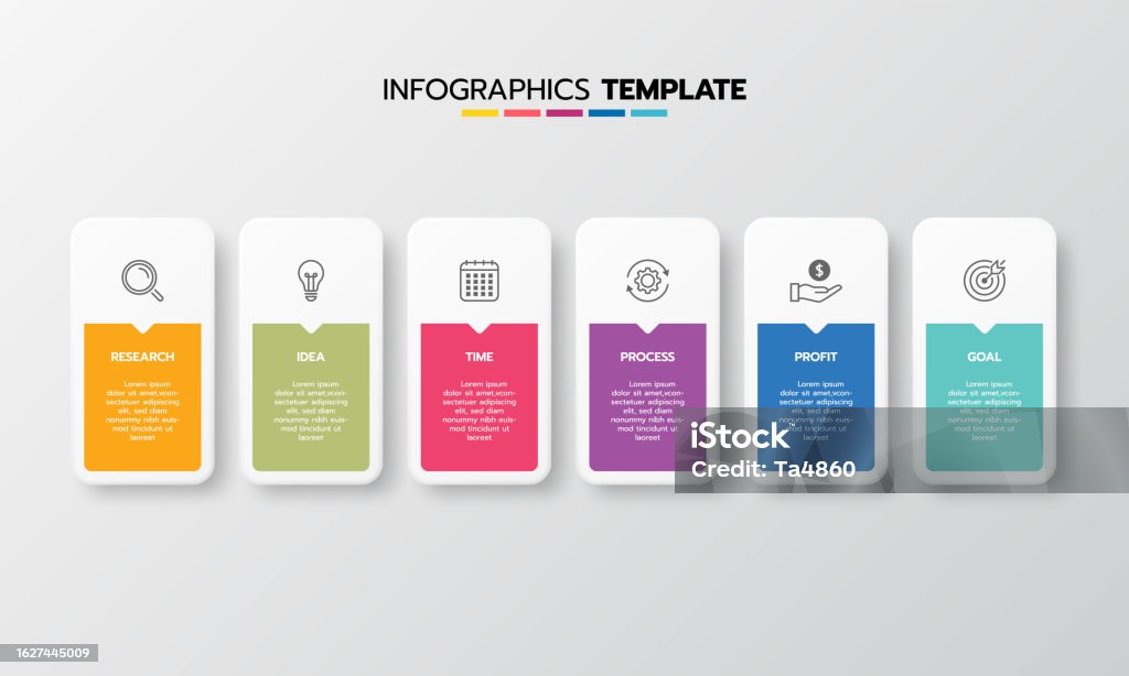 Infogramma Ilustración de Proceso De Plantilla De Infografía Empresarial Con ...