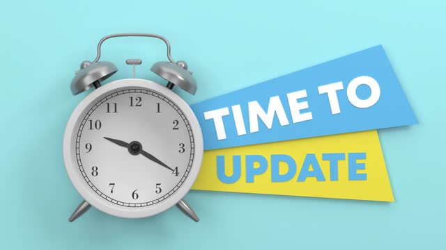 Alarm Clock And Time To Update Message
