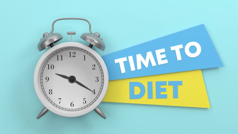 Alarm Clock And Time To Diet Message