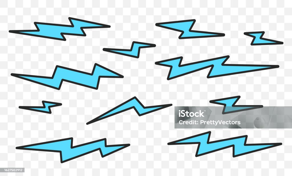 Thunder Abstract Color Lightning Bold Abstract Thunder Banner Concept Vector Flat Graphic ...