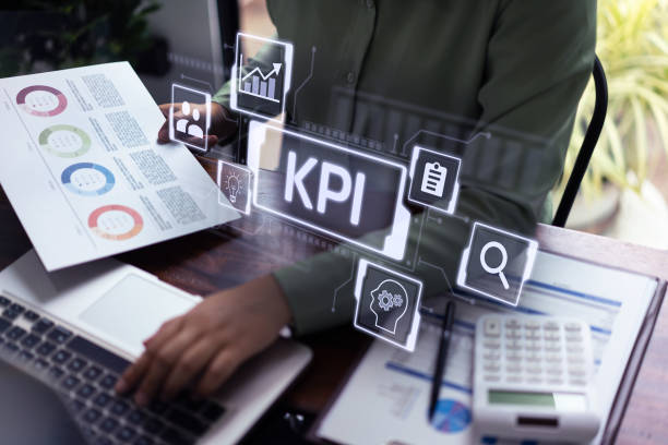 istock KPI acronym Key Performance Indicator For business planning and measure success, target achievement on Virtual Screen of laptop. 1627503461