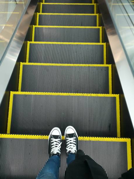 istock Busy Yellow Staircase in Architectural Setting 1627610817