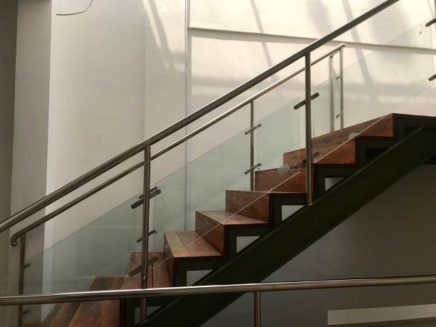 istock Wooden Staircase with Glass Wall 1627616967