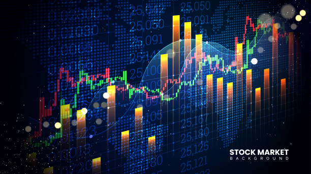 Stock market investment chart with green and red uptrend line. Successful candlestick trading chart information. Economic information growth background Stock market investment chart with green and red uptrend line. Successful candlestick trading chart information. Economic information growth background bond yield curve stock illustrations
