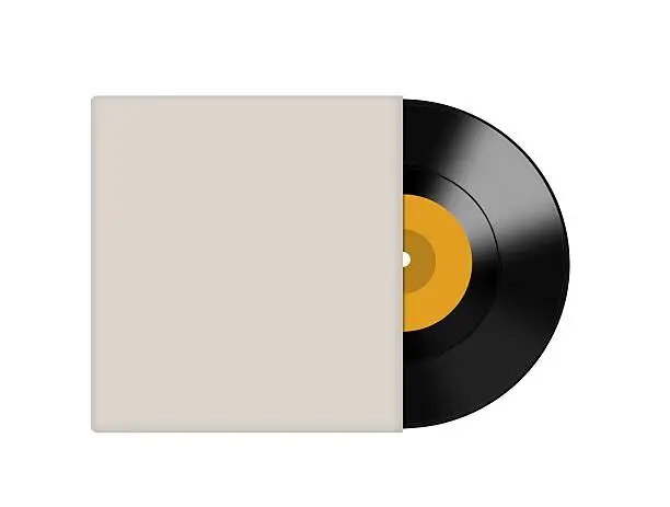 Vinyl record with blank cover