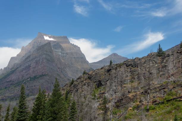 istock the mountain is surrounded by tall pine trees and rocks on a hillside 1627674791