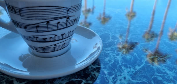 Coffee and musical notes
