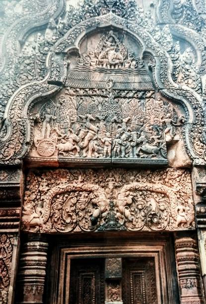 istock A beautiful sandstone carving at Banteay Srei 1627770022