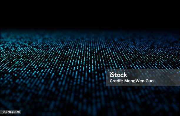 Line Technology Particles Vector 3d Abstract Particle Line Technology Poster Background Stock ...
