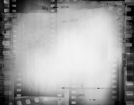Film negatives frames grey background